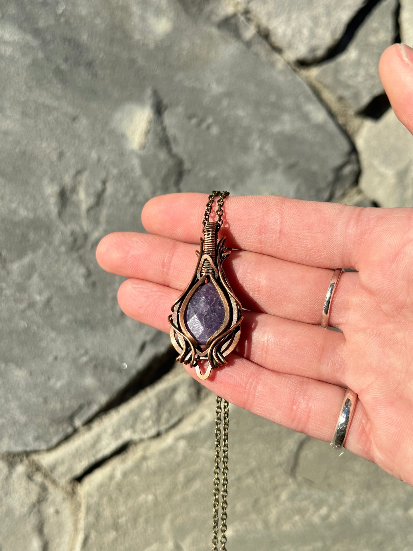 Lepidolite Amulet