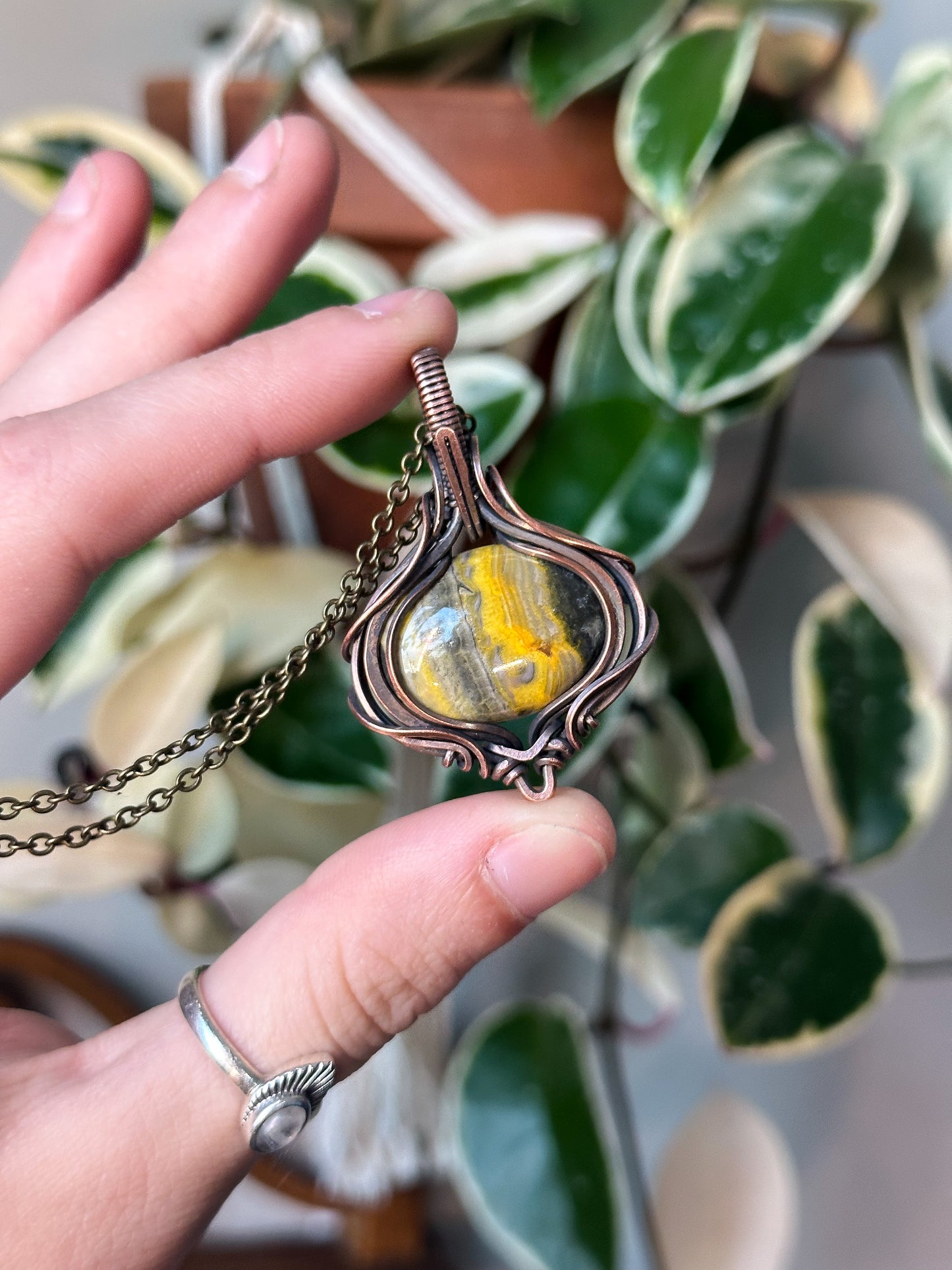 Bumblebee Jasper Pendant