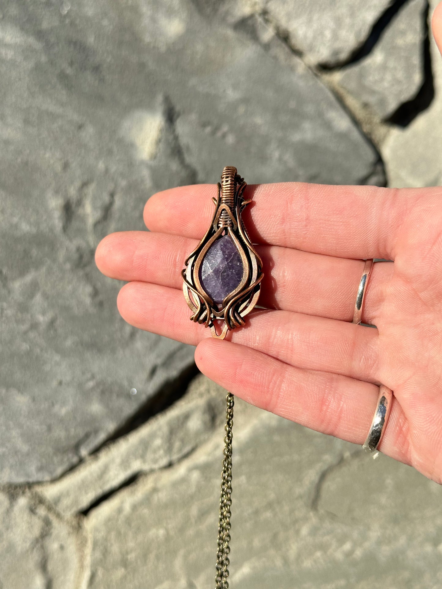 Lepidolite Amulet