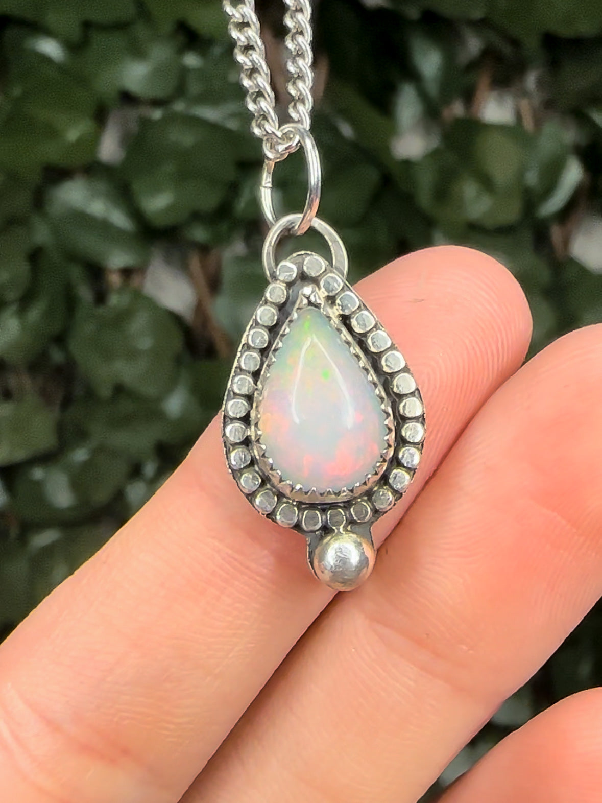 Pear Shaped Opal Mini Amulet