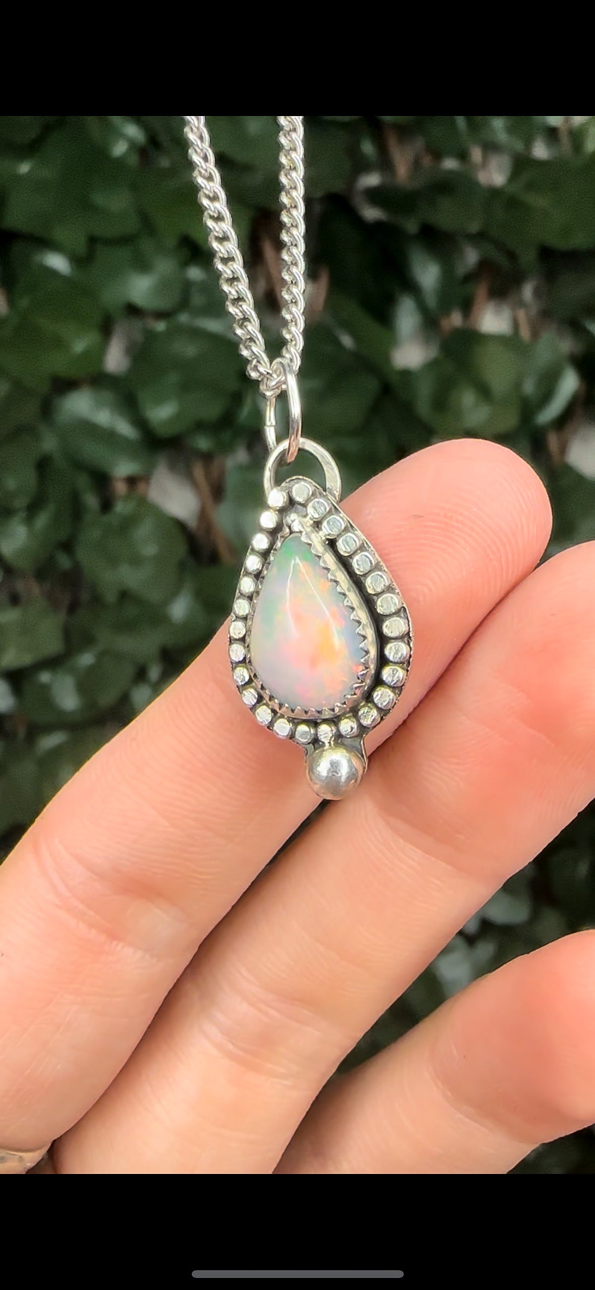 Pear Shaped Opal Mini Amulet