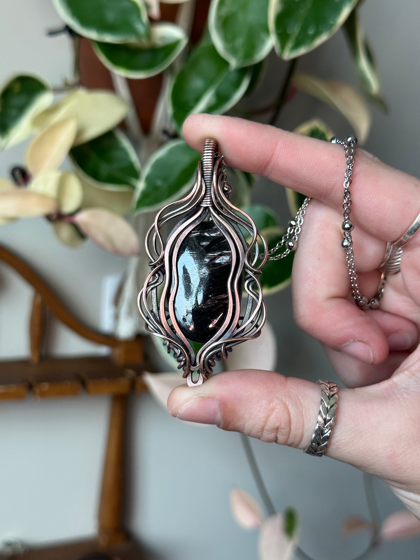 Hypersthene Statement Pendant