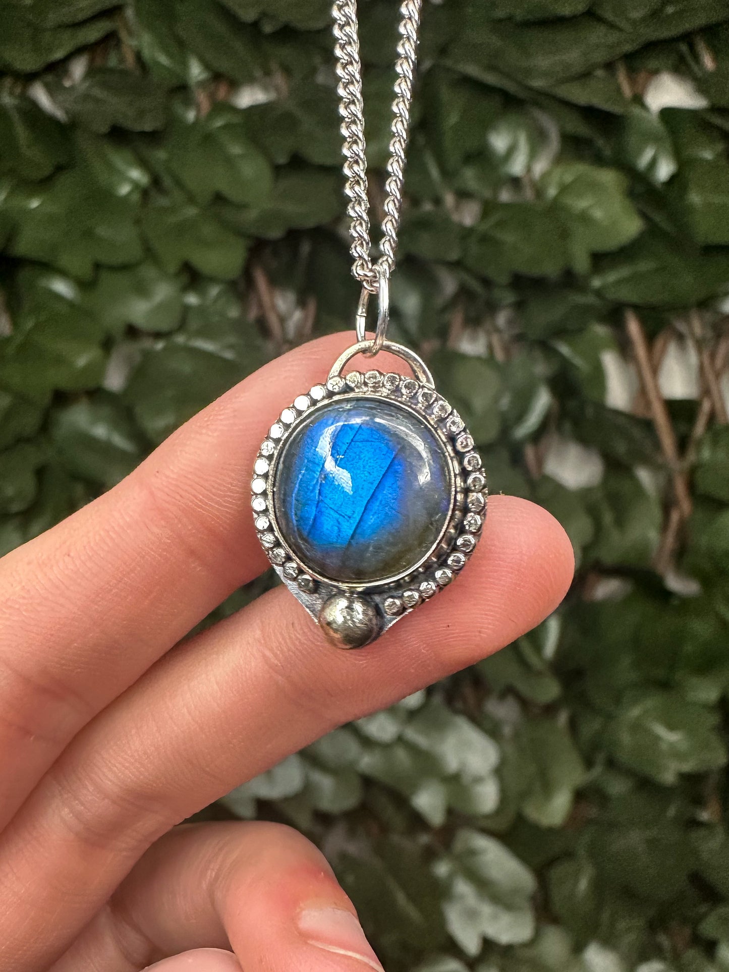 Blue Labradorite Amulet