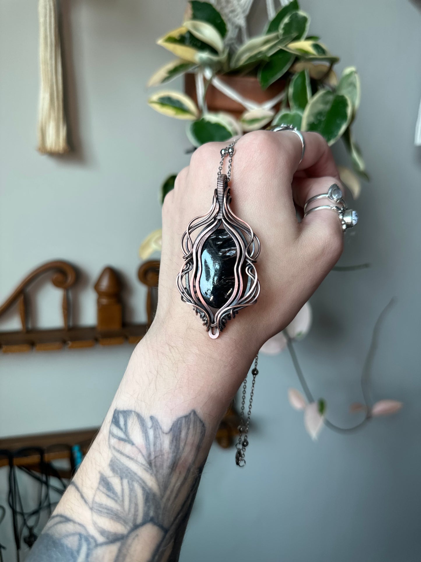 Hypersthene Statement Pendant