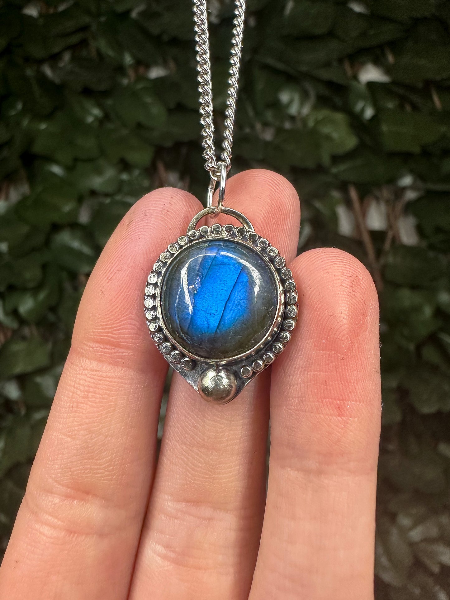 Blue Labradorite Amulet