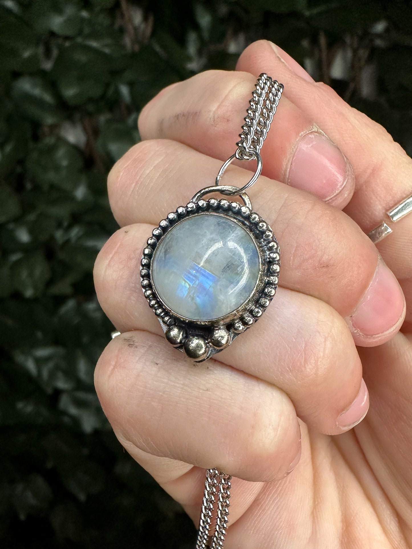 Rainbow Moonstone Amulet