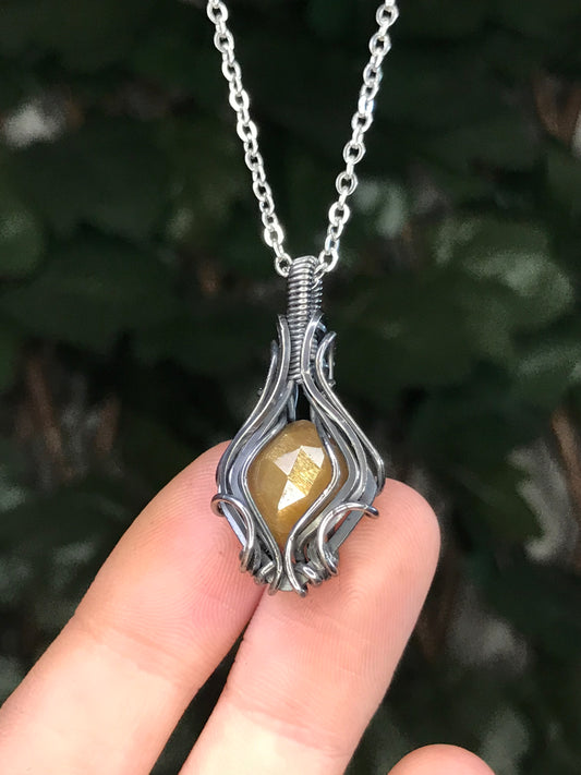 Golden Moonstone in Sterling Silver