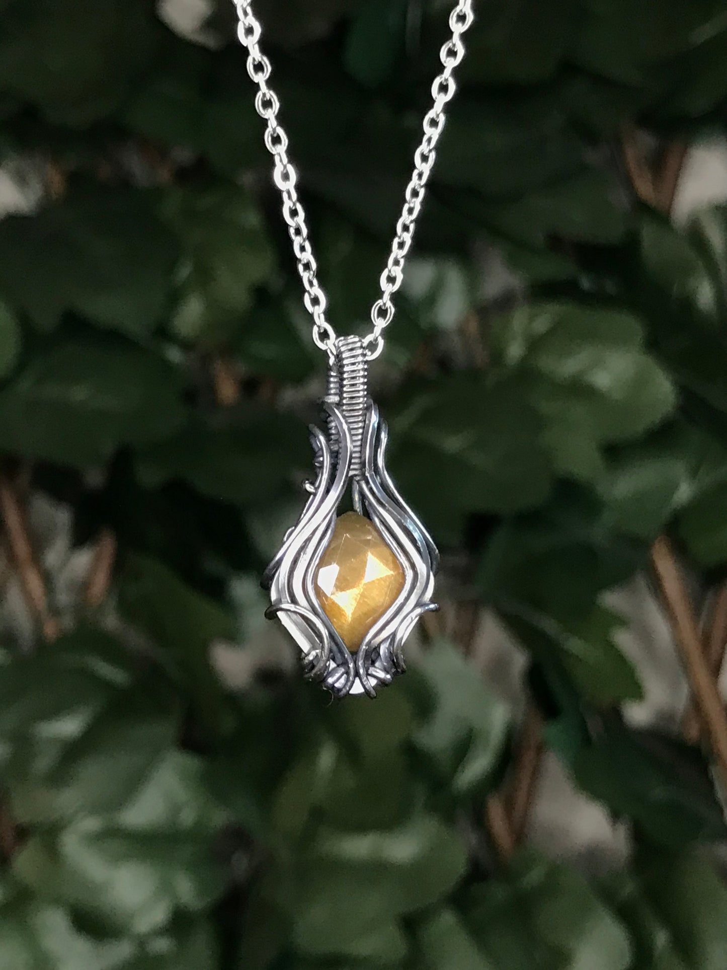 Golden Moonstone in Sterling Silver