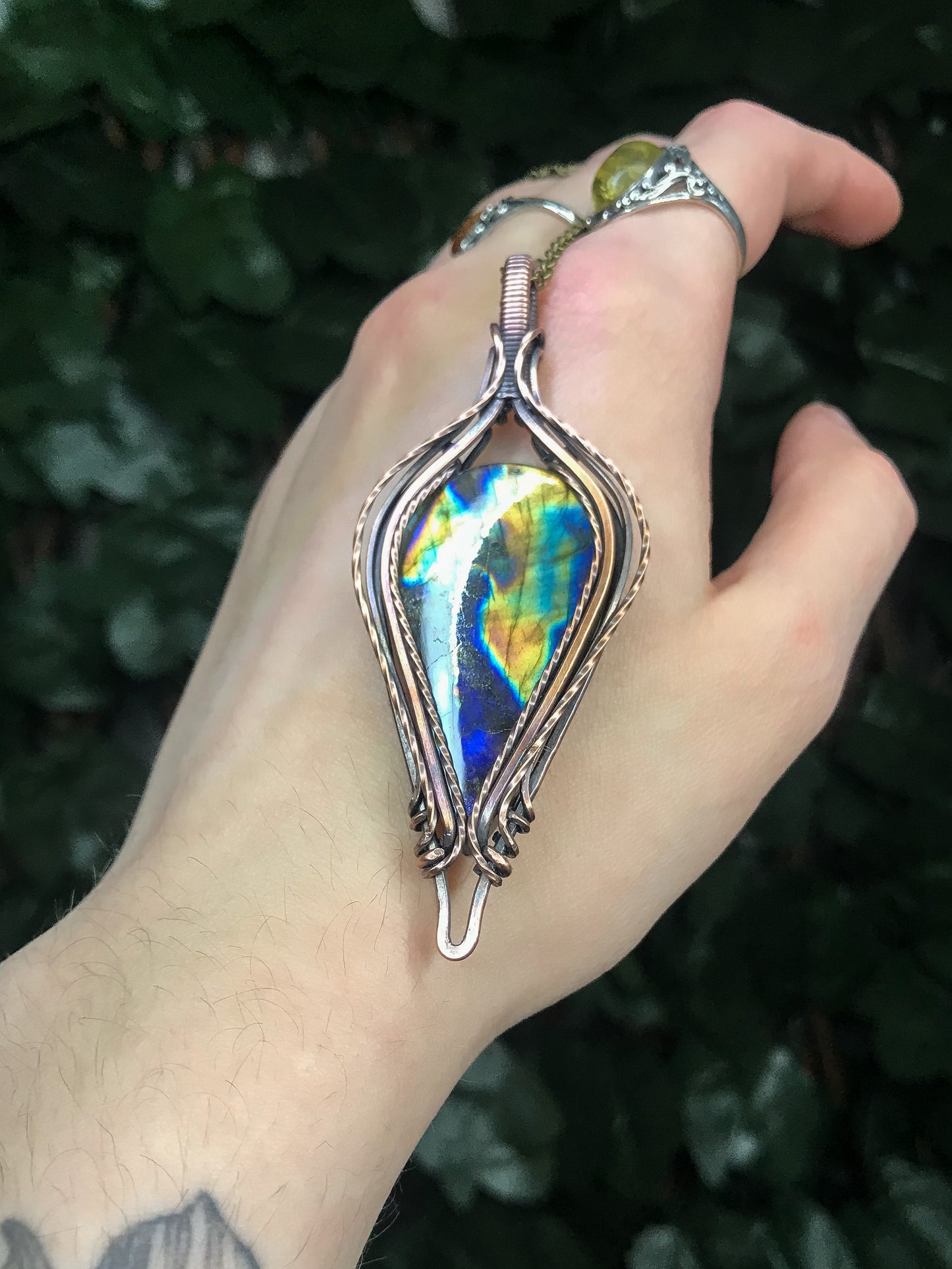 Labradorite Statement Pendant