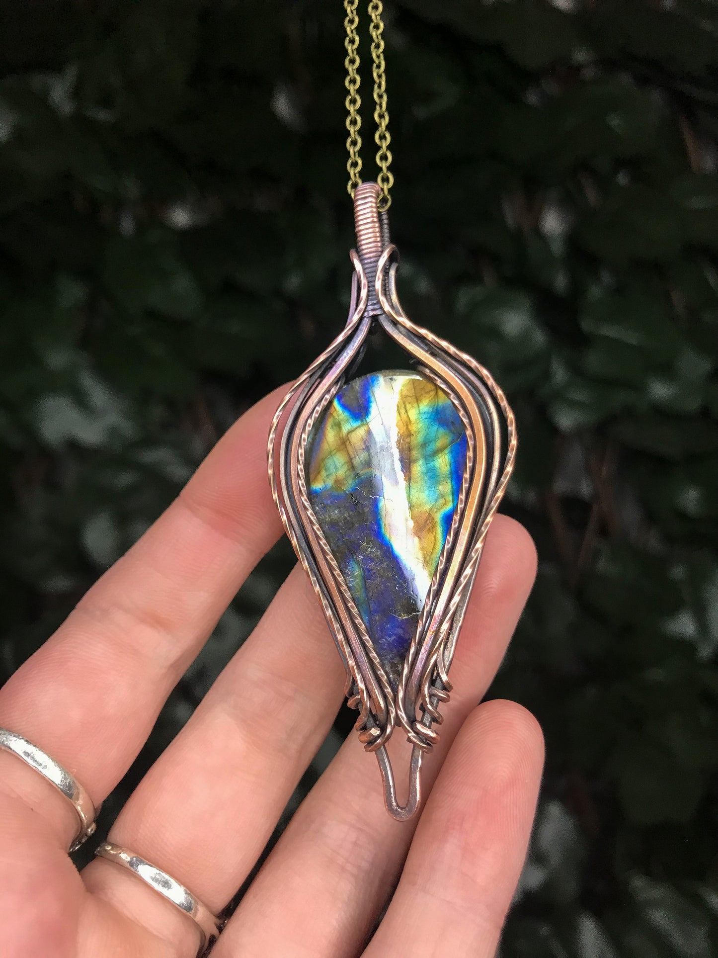 Labradorite Statement Pendant