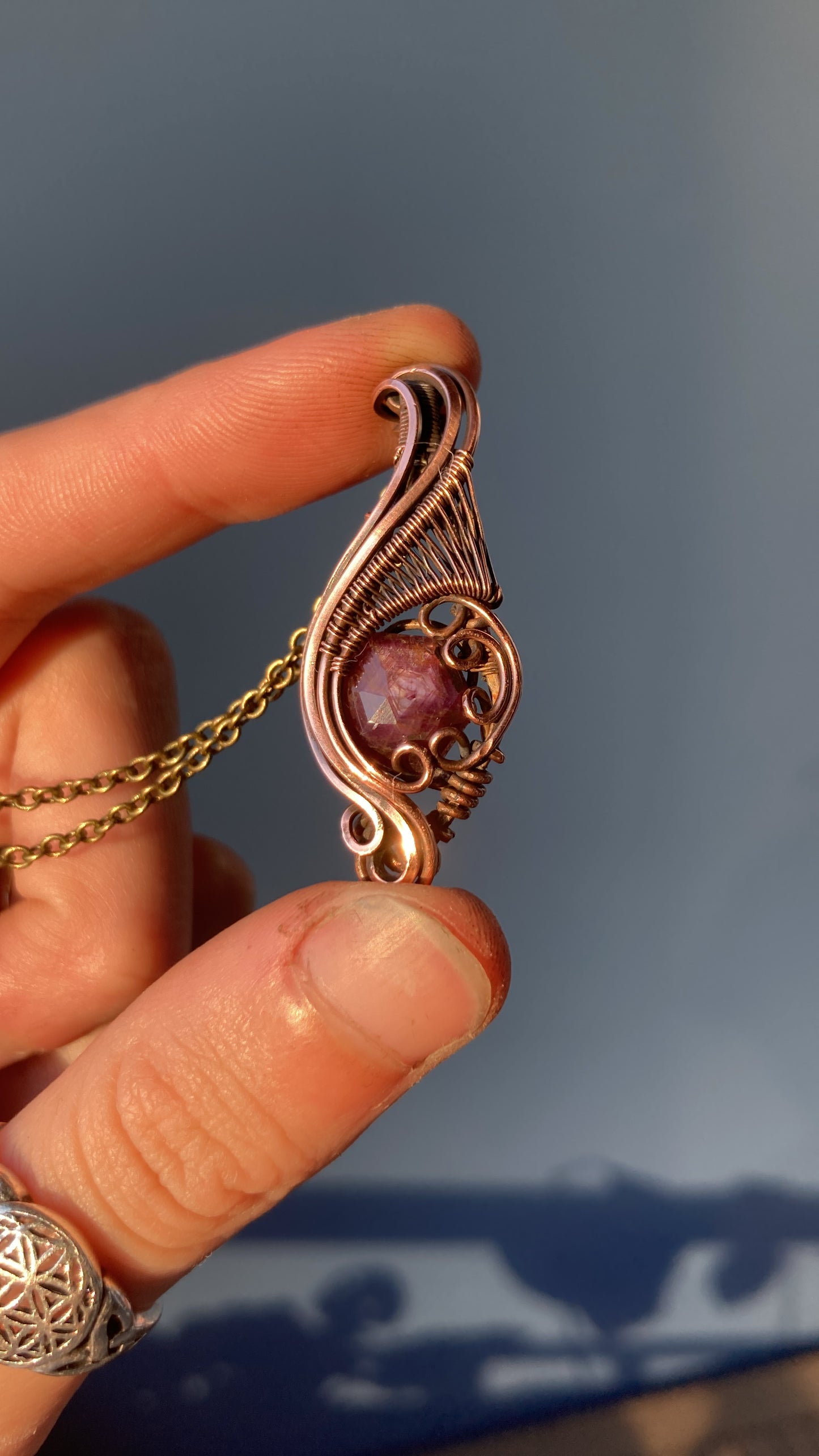 Mini Pink Sapphire Pendant